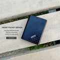 Men's slim embossed grid bifold wallet with card slots and cash compartment