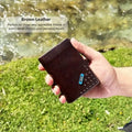 Men's slim embossed grid bifold wallet with card slots and cash compartment
