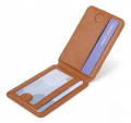 Mobile Magnetic Card Holder Wallet with Box – Slim 3 Card Slots, Transparent ID Slot, Lightweight Phone Wallet Pureleatherhub