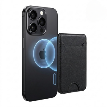 Mobile Magnetic Card Holder Wallet with Box – Slim 3 Card Slots, Transparent ID Slot, Lightweight Phone Wallet Pureleatherhub