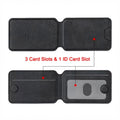 Mobile Magnetic Card Holder Wallet with Box – Slim 3 Card Slots, Transparent ID Slot, Lightweight Phone Wallet Pureleatherhub
